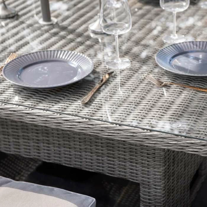 'Peony' Luxury Rattan 8 Seater Modular Garden Sofa Set With Rising Table And Parasol In Stone By Primrose Living 6 'Peony' Luxury Rattan 8 Seater Modular Garden Sofa Set With Rising Table And Parasol In Stone By Primrose Living - Image 4