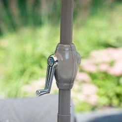 'Peony' Luxury Rattan 8 Seater Modular Garden Sofa Set With Rising Table And Parasol In Stone By Primrose Living 19 'Peony' Luxury Rattan 8 Seater Modular Garden Sofa Set With Rising Table And Parasol In Stone By Primrose Living -Plants outlet store Stone FU102258 ParasolCrank af43