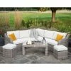 'Peony' Luxury Rattan 7 Seater Modular Garden Sofa Set With Coffee Table And Footstools In Stone By Primrose Living 2 'Peony' Luxury Rattan 7 Seater Modular Garden Sofa Set With Coffee Table And Footstools In Stone By Primrose Living -Plants outlet store Stone FU102259 1 FullSet 9149
