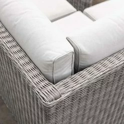 'Peony' Luxury Rattan 9 Seater Modular Garden Sofa Set With Rectangular Rising Table And Footstools In Stone By Primrose Living -Plants outlet store Stone FU102262 9 SofaCloseCorner 0fce