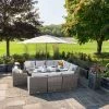 'Peony' Luxury Rattan 10 Seater Modular Garden Sofa Set With Rectangular Table In Stone By Primrose Living -Plants outlet store Stone FU102264 5 FullSet 0333