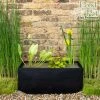 H24cm Pond-In-A-Trough Black Wildlife-Friendly Zinc Planter -Plants outlet store WF9907 main image ea0d