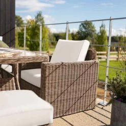 'Iris' Luxury Rattan 8 Seater Garden Sofa Set With Rectangular Table And Parasol By Primrose Living -Plants outlet store fu102419 2 Chair 9a4b