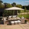 'Iris' Luxury Rattan 8 Seater Garden Sofa Set With Rectangular Table And Parasol By Primrose Living -Plants outlet store fu102419 4 FullSet 4906
