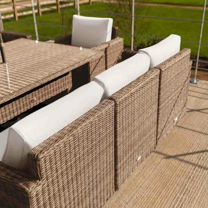 'Iris' Luxury Rattan 8 Seater Garden Sofa Set With Rectangular Rising Table And Parasol By Primrose Living 6 'Iris' Luxury Rattan 8 Seater Garden Sofa Set With Rectangular Rising Table And Parasol By Primrose Living - Image 4