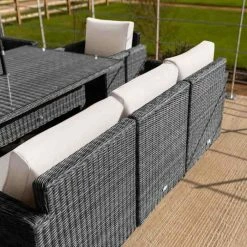 'Iris' Luxury Rattan 8 Seater Garden Sofa Set With Rectangular Rising Table And Parasol In Stone By Primrose Living 11 'Iris' Luxury Rattan 8 Seater Garden Sofa Set With Rectangular Rising Table And Parasol In Stone By Primrose Living -Plants outlet store fu102425 3 SofaBack cd7c