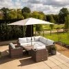 'Iris' Luxury Rattan 7 Seater Garden Sofa Set With Square Rising Table By Primrose Living -Plants outlet store fu102432 2 FullSet 33ad