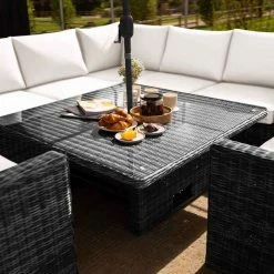 'Iris' Luxury Rattan 7 Seater Garden Sofa Set With Square Rising Table In Stone By Primrose Living 11 'Iris' Luxury Rattan 7 Seater Garden Sofa Set With Square Rising Table In Stone By Primrose Living -Plants outlet store fu102433 3 Table 6ef9