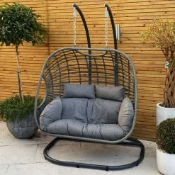Luxury Rattan Double Hanging Egg Chair By Primrose Living 12 Luxury Rattan Double Hanging Egg Chair By Primrose Living -Plants outlet store single egg chair outside bf54