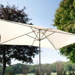 'Iris' Luxury Rattan 8 Seater Garden Sofa Set With Rectangular Rising Table And Parasol In Stone By Primrose Living 13 'Iris' Luxury Rattan 8 Seater Garden Sofa Set With Rectangular Rising Table And Parasol In Stone By Primrose Living -Plants outlet store stone Parasol a22b